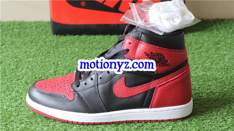 Tumbled Leather Air Jordan 1 OG High Banned 2017